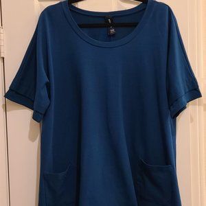 Deep teal Agnes and Dora pocket front swing top